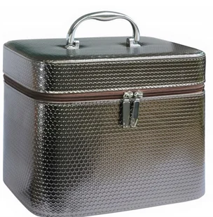 INTER-VION Metaliczny kuferek na kosmetyki - 415 204 - XL - Pozostałe akcesoria kosmetyczne - miniaturka - grafika 4