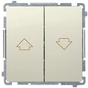 Wyłączniki światła i elektryczne - Kontakt Simon Wyłącznik ścienny Basic żaluzjowy (moduł) BMZ1.01/12 beżowy - miniaturka - grafika 1