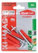 Wkręty - Wkręt-Met Blister Łącznik z Hakiem 8/40x65 Czerwony Prosty 4szt BSFXL-08040065 24274 - miniaturka - grafika 1