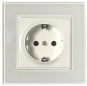 Gniazdka elektryczne - LEDart v-tac Szklane 16A Białe 86x86mm V-TAC VT-5711 - miniaturka - grafika 1