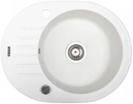 Zlewozmywaki - Brenor Granitowy Zlewozmywak CAME biały camebi - miniaturka - grafika 1