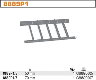 BETA ZESTAW PRZEGR.RÓWN.W.50MM DO C22S/C27S 8889P1/5 - Skrzynki i torby narzędziowe - miniaturka - grafika 2
