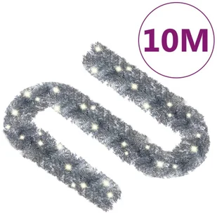 vidaXL Girlanda świąteczna z lampkami LED 10 m srebrna 329206 - Ozdoby bożonarodzeniowe - miniaturka - grafika 9