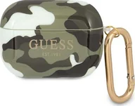 Akcesoria do słuchawek - Guess Guess GUAPUCAMA AirPods Pro cover zielony/khaki Camo Collection GUE1117KHA - miniaturka - grafika 1