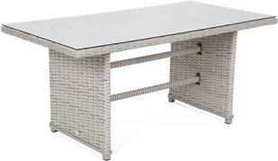 HOME &amp; GARDEN Meble ogrodowe technorattanowe Bergamo White / Grey 645958 - Meble ogrodowe - miniaturka - grafika 10