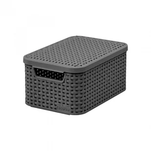 Curver Szary koszyk / pudełko z pokrywką "S" - Akcesoria łazienkowe - miniaturka - grafika 2