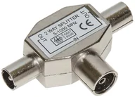 Akcesoria TV-SAT - DPM Trójnik metalowy 2 x wtyk 1 x gn. - miniaturka - grafika 1