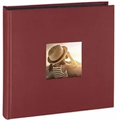 Albumy fotograficzne - Hama Jumbo album fotograficzny Fine Art (30 x 30 cm, 100 czarnych stron, 50 arkuszy, fotoksiążka z wycięciem na wsuwany obraz) album w kolorze bordowym 00002565 - miniaturka - grafika 1