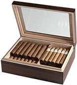 Pozostałe akcesoria barmańskie - Egoist egoist jk00171 drewno humidor Box z higrometr, akcesoria do cygar  brązowy JK00171 - miniaturka - grafika 1