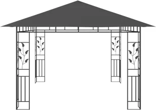 vidaXL Altana ogrodowa z moskitierą, 4x3x2,73 m, kremowa, 180 g/m - Altany ogrodowe - miniaturka - grafika 4