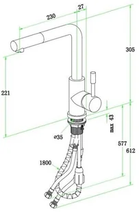 Villeroy & Boch Steel Shower 96970105 - Baterie kuchenne - miniaturka - grafika 3