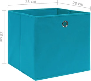 vidaXL vidaXL Pudełka z włókniny, 10 szt. 28x28x28 cm, błękitne - Pudła i pojemniki do przechowywania - miniaturka - grafika 4