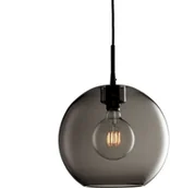 Oświetlenie warsztatowe - Micros AJ Produkty Szklana sufitowa GATSBY, czarny, szkło dymione - miniaturka - grafika 1