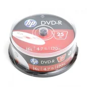 Nośniki danych - HP DVD-R 4.7GB 16X CAKE*25 13056 - miniaturka - grafika 1