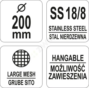 Yato ŁYŻKA CEDZAKOWA 200MM YG-00603 - Wózki na żywność - miniaturka - grafika 4