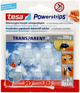 Tesa Plastry samop. 8szt.+Haczyki 5szt POWERSTRIPS Deco 58900-00017-0 klk1060160 - Inne mocowania - miniaturka - grafika 5