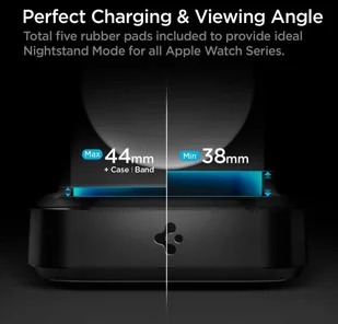 Spigen Ładowarka Ładowarka bezprzewodowa do Apple Watch PF2002 PowerArc Apple Watch Wireless Charger Black SPN1678BLK - Ładowarki do telefonów - miniaturka - grafika 4