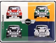 Dekoracje domu - Art Nostalgic 23254 Mini 4 Cars Pop retro tabliczka blaszana tabliczka | Vintage-|-dekoracja ścienna | metalowe | 30 x 40 cm 23254 - miniaturka - grafika 1