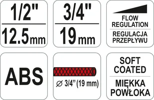 YATO ZESTAW ZŁĄCZEK ZE ZRASZACZEM 4SZT 1/2"" I 3/4"" YT-99831 YT-99831 - Inne akcesoria do nawadniania - miniaturka - grafika 3
