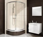 Kabiny prysznicowe - Ravak Kabina prysznicowa półokrągła Blix półokrągła BLCP4-90 Sabina polerowane aluminium+grafit 3B270C40ZH - miniaturka - grafika 1