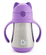 Kubki dla dzieci - Munchkin kubek termiczny ze słomką fioletowy - miniaturka - grafika 1