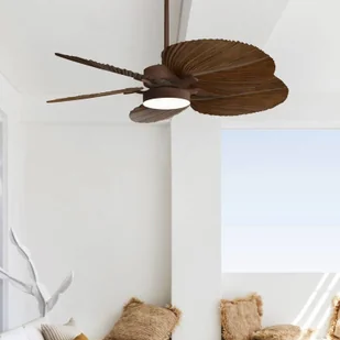 Beacon Lighting Wentylator sufitowy Bali z lampą LED, brąz - Wentylatory sufitowe - miniaturka - grafika 3