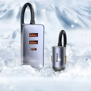 Baseus Share Togheter | Ładowarka samochodowa z rozgałęźnikiem 4x USB USB-C 120W Powe Delivery Quick Charge 4.0 CCBT-B0G - Ładowarki samochodowe - miniaturka - grafika 4