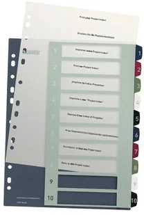 Leitz A4 Register, 20 notatniki Rexel Advance posiadają w biurze, okładki, ekstra szeroka, PP, Style, wielokolorowa, wielokolorowa 12370000 - Zakładki do książek - miniaturka - grafika 2