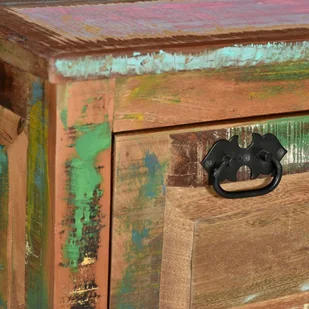 vidaXL Szafka na buty, ławka, lite drewno z odzysku vidaXL - Szafki na buty - miniaturka - grafika 3