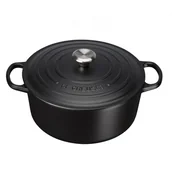 Brytfanny - Le Creuset Signature Brytfanna żeliwna okrągła czarna średnica: 26 cm 21177260000430 - miniaturka - grafika 1