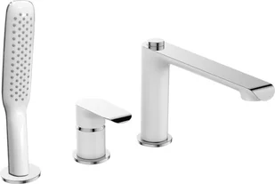 Laveo Alea biała chrom BLE 613D - Baterie wannowe i prysznicowe - miniaturka - grafika 2