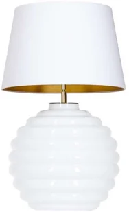 4concepts Stojąca LAMPA stołowa SAINT TROPEZ WHITE L215922229 abażurowa LAMPKA nocna do sypialni czarna biała L215922229 - Lampy stojące - miniaturka - grafika 5