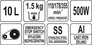 Yato MIKSER PLANETARNY 10L - YG-03025 YG-03025 - Inne urządzenia gastronomiczne - miniaturka - grafika 9