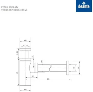 Deante NHCB31K syfon do umywalki czarny okrągły NHC_B31K - Syfony - miniaturka - grafika 6