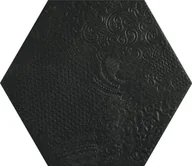Płytki ceramiczne - Codicer Hex 25 Milano Black 22x25 heksagony - miniaturka - grafika 1
