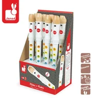 Instrumenty muzyczne dla dzieci - Janod Flet drewniany Confetti - FLET - miniaturka - grafika 1
