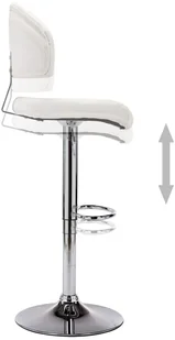 vidaXL Stołek barowy, biały, sztuczna skóra - Taborety i hokery - miniaturka - grafika 6