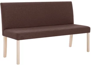 vidaXL Ławka, 139,5 cm, brązowa, poliester vidaXL - Ławki do przedpokoju - miniaturka - grafika 2