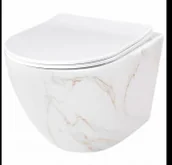 Miski WC - Rea C6385 Carlos Duroplast/Slim/ZM Aiax Shiny Misa Wisząca WC Bezrantowa - miniaturka - grafika 1