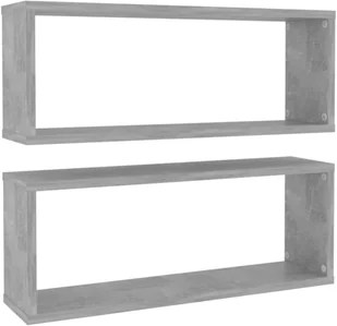 VidaXL Lumarko Półki ścienne kostki 2 szt., szarość betonu, 60x15x23 cm, płyta 807145 VidaXL - Półki do salonu - miniaturka - grafika 3
