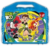 Klocki - Clementoni BEN 10 KLOCKI OBRAZKOWE 12 EL CARTOON NETWORK W WALIZCE - miniaturka - grafika 1