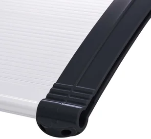 vidaXL Daszek nad drzwi, czarno-przezroczysty, 120 x 80 cm, PC - Markizy - miniaturka - grafika 5