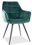 Krzesła - Signal Krzesło LILIA VELVET Zielony [Wysyłka 2021-07-23] - miniaturka - grafika 1