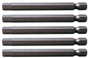 Wiertła - KS Tools 911.7761 1/4 cala Classic Bit do śrub z łbem walcowym z gniazdem sześciokątnym, 75 MM, 4 MM, 5-Pack 4042146351789 - miniaturka - grafika 1