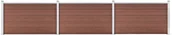 Ogrodzenia - vidaxl Ogrodzenie ogrodowe WPC, 526x106 cm, brązowe 3053244 - miniaturka - grafika 1