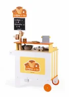 Zabawki AGD - Janod Mobilna drewniana cukiernia z 40 akcesoriami - miniaturka - grafika 1
