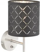 Lampy ścienne - Globo Lighting Oświetlenie Clarke Lampa ścienna Nikiel matowy, 1-punktowy 15229W - miniaturka - grafika 1