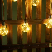 Lampy ogrodowe - GLOBO Solarny łańcuch świetlny 33694-10 z liną, 10 LED - miniaturka - grafika 1