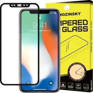 Wozinsky super wytrzymałe szkło hartowane Full Glue na cały ekran z ramką Case Friendly iPhone 12 Pro / iPhone 12 czarny - Szkła hartowane na telefon - miniaturka - grafika 2
