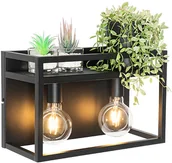 Lampy ścienne - QAZQA Przemysłowy kinkiet czarny ze stojakiem 2-światła - Cage Rack - miniaturka - grafika 1